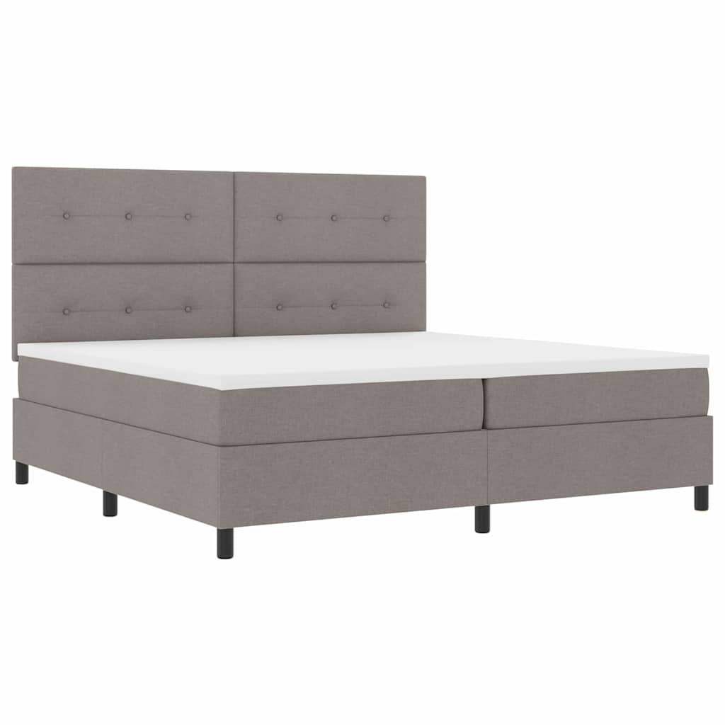 Boxspringbett mit Matratze Taupe 200 x 200 cm Stoff