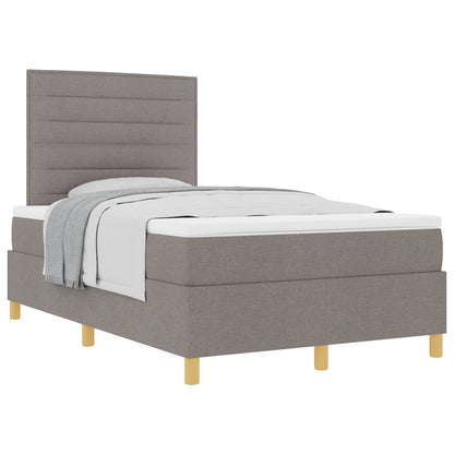 Boxspringbett mit Matratze Taupe 120 x 200 cm Stoff