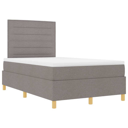 Boxspringbett mit Matratze Taupe 120 x 200 cm Stoff