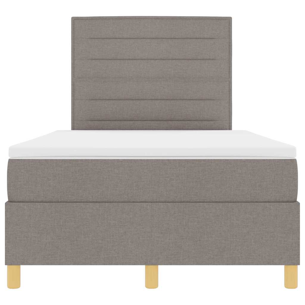 Boxspringbett mit Matratze Taupe 120 x 200 cm Stoff