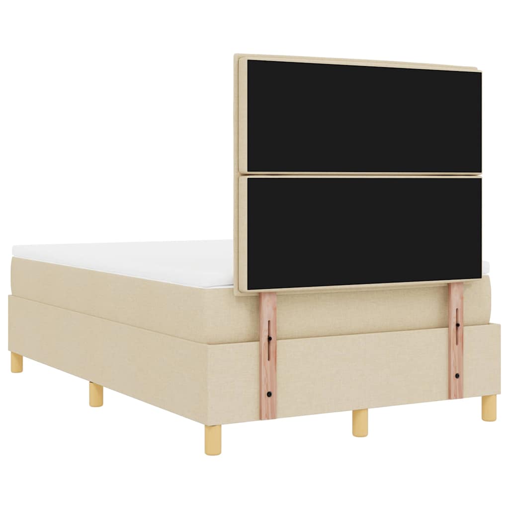 Boxspringbett mit Matratze Creme 120 x 200 cm Stoff