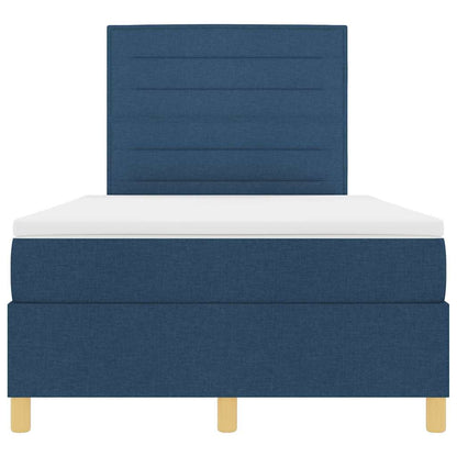 Boxspringbett mit Matratze mit Kopfteil Blau 120 x 200 cm Stoff