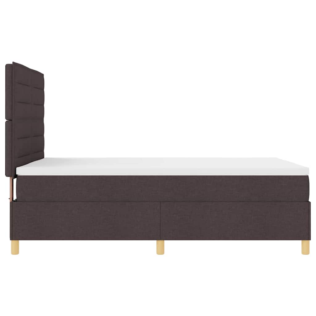 Boxspringbett mit Matratze Dunkelbraun 140 x 200 cm Stoff