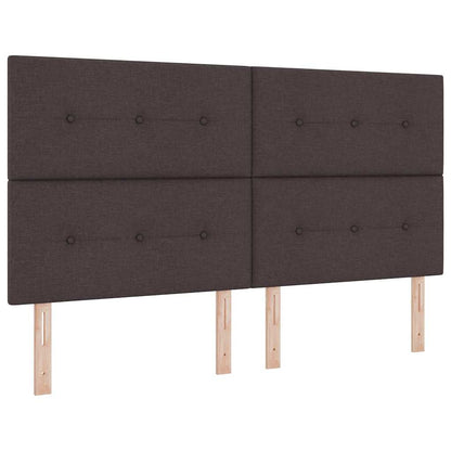vidaXL Boxspringbett mit Kopfteil Dunkelbraun 180 x 200 cm Stoff