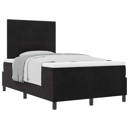 Boxspringbett mit Matratze Schwarz 120 x 190 cm Samt