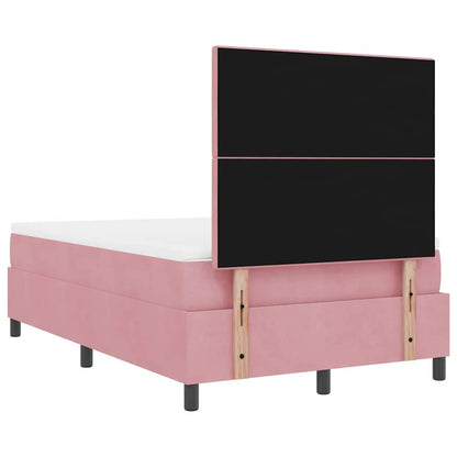 Boxspringbett mit Matratze mit Kopfteil Rosa 120 x 200 cm Samt