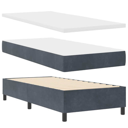 Boxspringbett mit Matratze Dunkelgrau 90 x 190 cm Samt