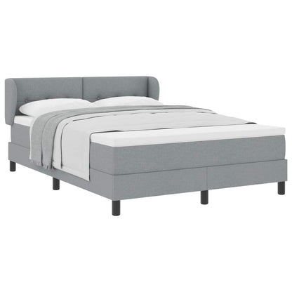 Boxspringbett mit Matratze Hellgrau 160 x 200 cm Stoff