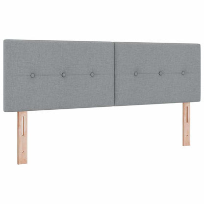 Boxspringbett mit Matratze Hellgrau 160 x 200 cm Stoff