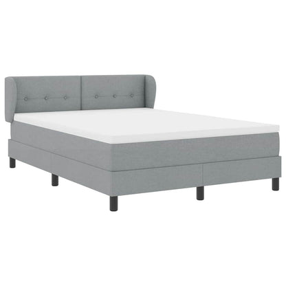Boxspringbett mit Matratze Hellgrau 160 x 200 cm Stoff