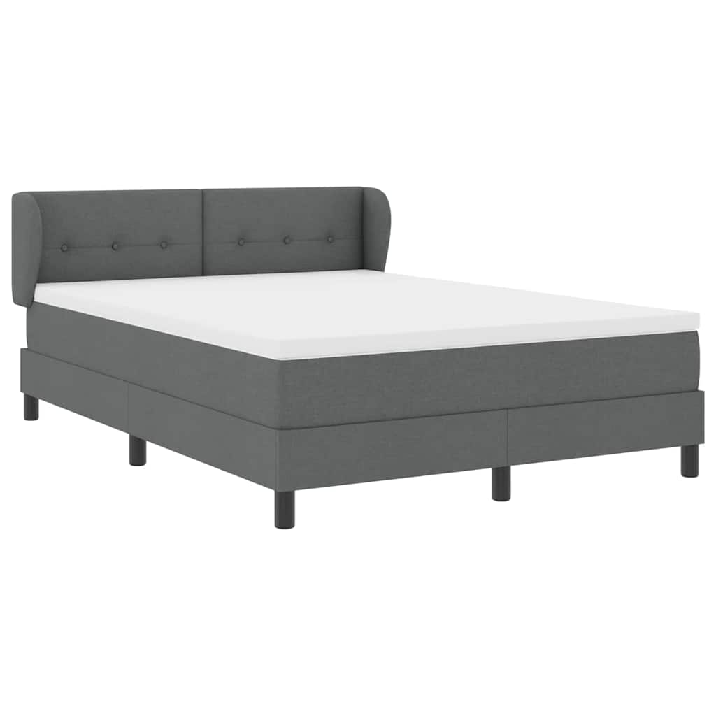 Boxspringbett mit Matratze Dunkelgrau 160 x 200 cm Stoff