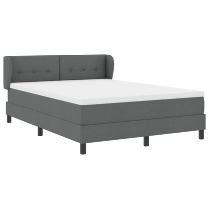 Boxspringbett mit Matratze Dunkelgrau 160 x 200 cm Stoff