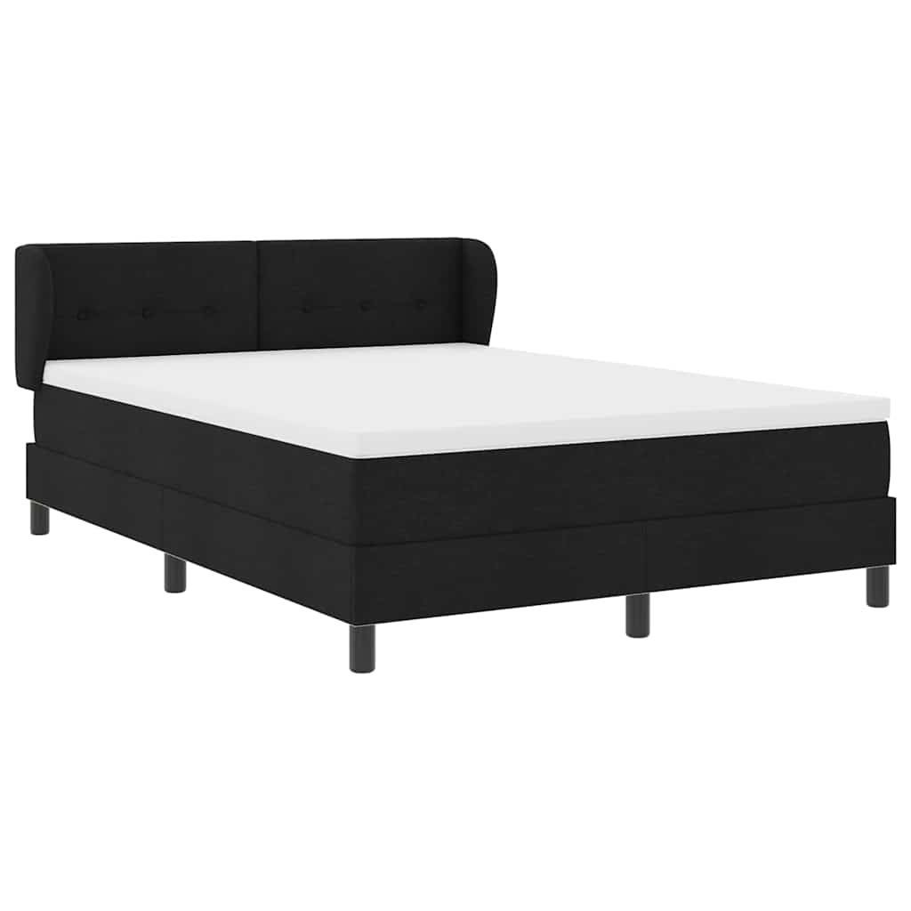 Boxspringbett mit Matratze Schwarz 160 x 200 cm Stoff