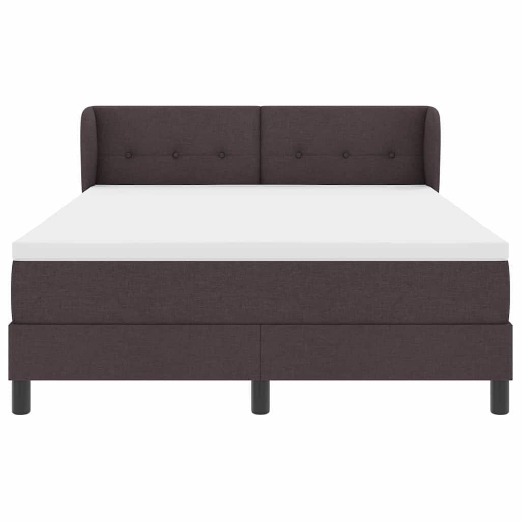 Boxspringbett mit Matratze Dunkelbraun 160 x 200 cm Stoff