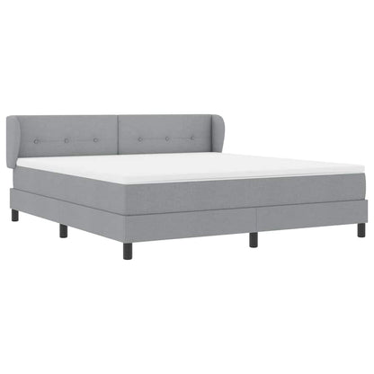 Boxspringbett mit Matratze Hellgrau 180 x 200 cm Stoff