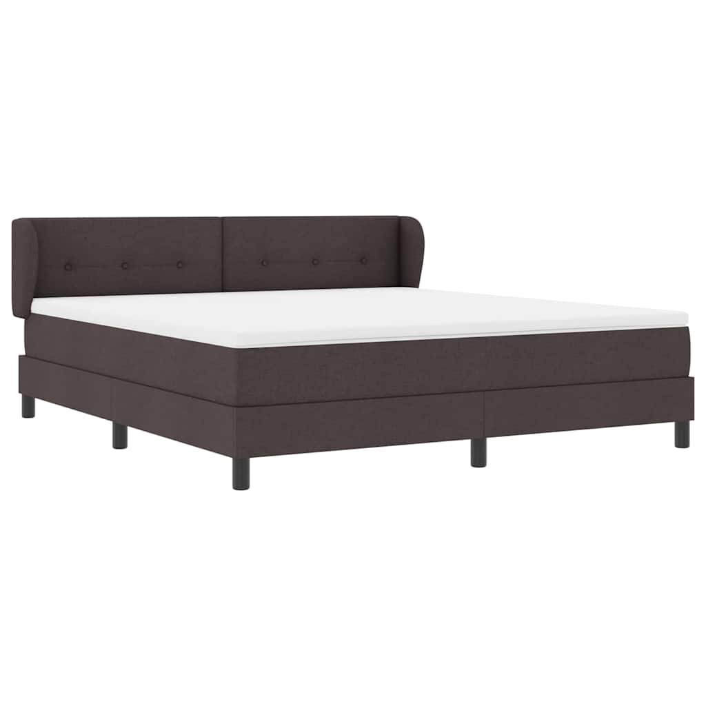 Boxspringbett mit Matratze Dunkelbraun 180 x 200 cm Stoff