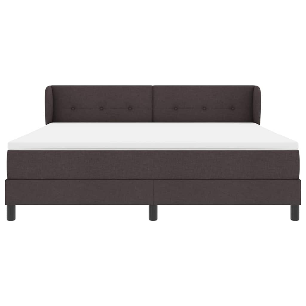 Boxspringbett mit Matratze Dunkelbraun 180 x 200 cm Stoff