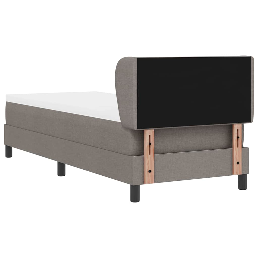 Boxspringbett mit Matratze mit Kopfteil Taupe 80 x 200 cm Stoff