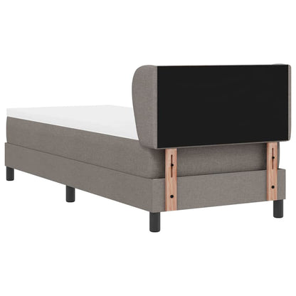 Boxspringbett mit Matratze mit Kopfteil Taupe 80 x 200 cm Stoff