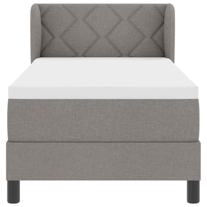 Boxspringbett mit Matratze mit Kopfteil Taupe 80 x 200 cm Stoff