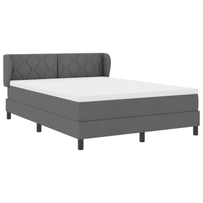 Boxspringbett mit Matratze Dunkelgrau 160 x 200 cm Stoff