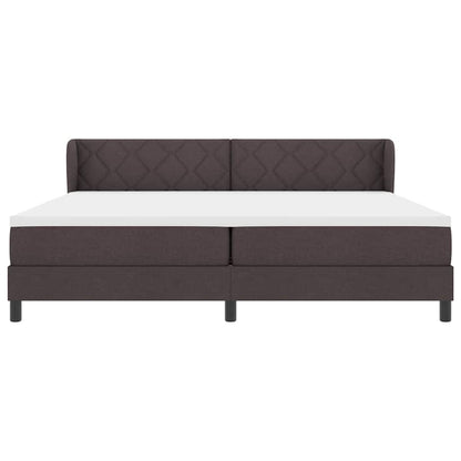 Boxspringbett mit Matratze Dunkelbraun 200 x 200 cm Stoff