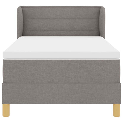 Boxspringbett mit Matratze mit Kopfteil Taupe 80 x 200 cm Stoff