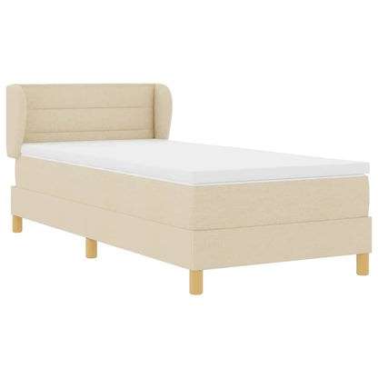 Boxspringbett mit Matratze Creme 100 x 200 cm Stoff