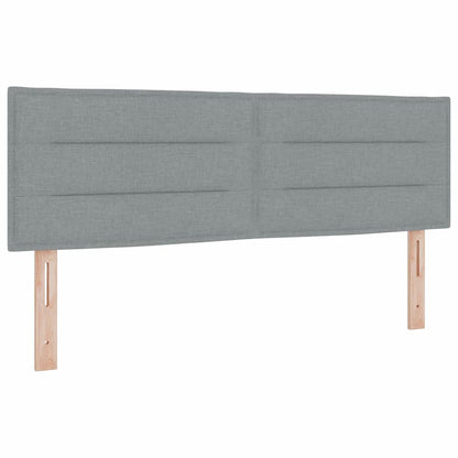 Boxspringbett mit Matratze Hellgrau 140 x 190 cm Stoff