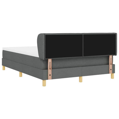 Boxspringbett mit Matratze Dunkelgrau 140 x 200 cm Stoff