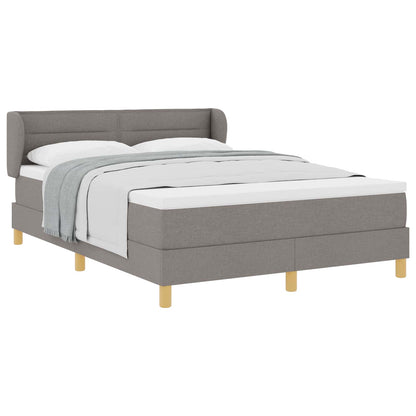 Boxspringbett mit Matratze Taupe 160 x 200 cm Stoff