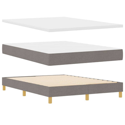 Boxspringbett mit Matratze Taupe 160 x 200 cm Stoff