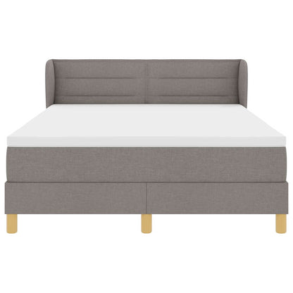 Boxspringbett mit Matratze Taupe 160 x 200 cm Stoff