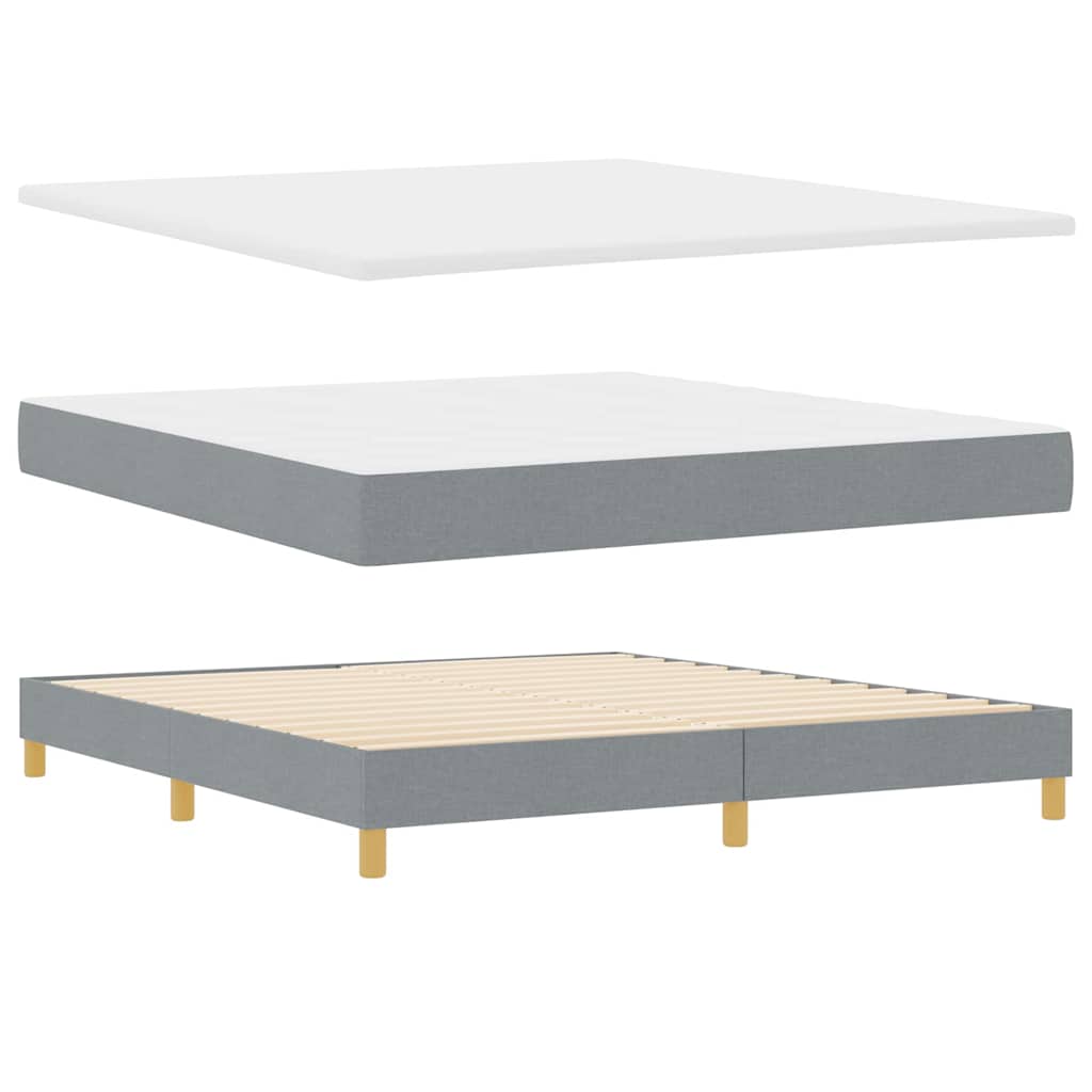 Boxspringbett mit Matratze Hellgrau 180 x 200 cm Stoff