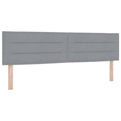 Boxspringbett mit Matratze Hellgrau 180 x 200 cm Stoff