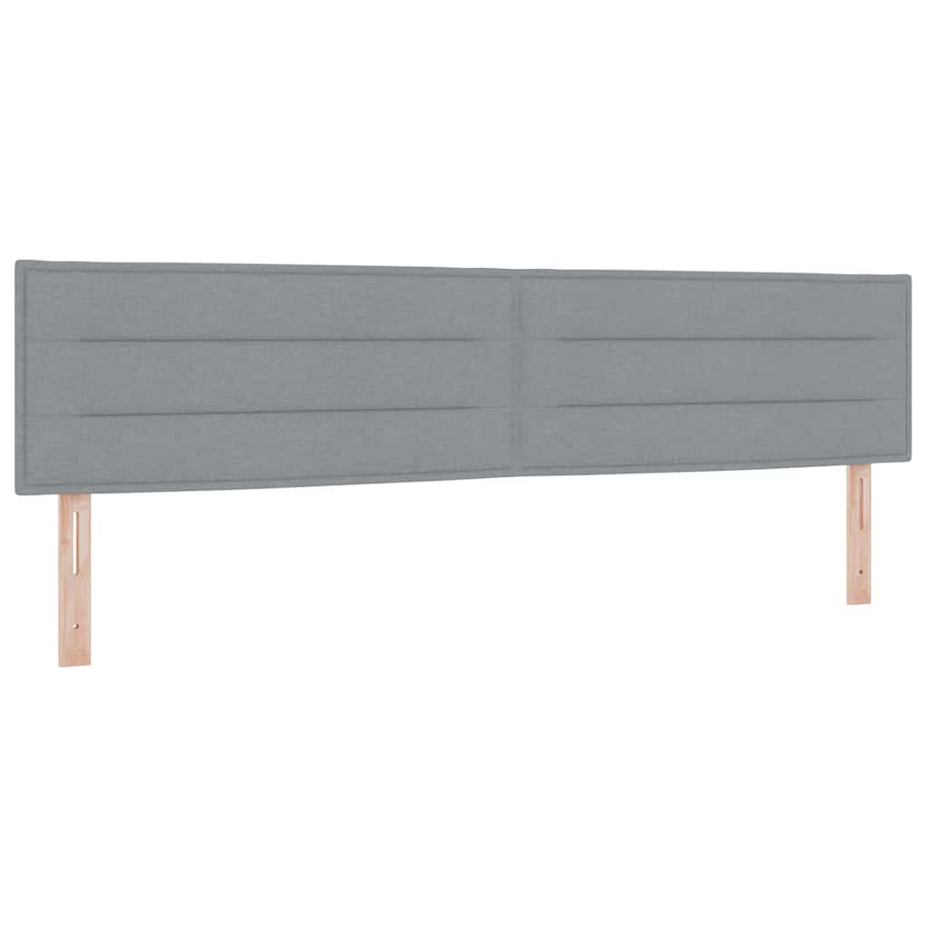 Boxspringbett mit Matratze Hellgrau 200 x 200 cm Stoff