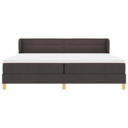 Boxspringbett mit Matratze Dunkelbraun 200 x 200 cm Stoff