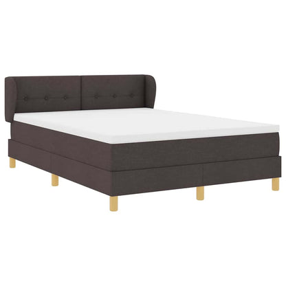 Boxspringbett mit Matratze Dunkelbraun 140 x 190 cm Stoff