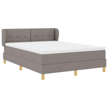 Boxspringbett mit Matratze Taupe 140 x 190 cm Stoff