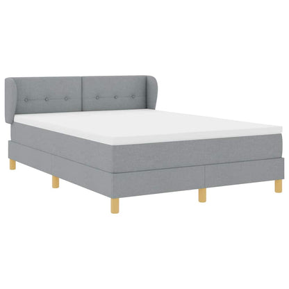Boxspringbett mit Matratze Hellgrau 140 x 200 cm Stoff