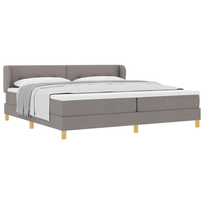 Boxspringbett mit Matratze Taupe 200 x 200 cm Stoff