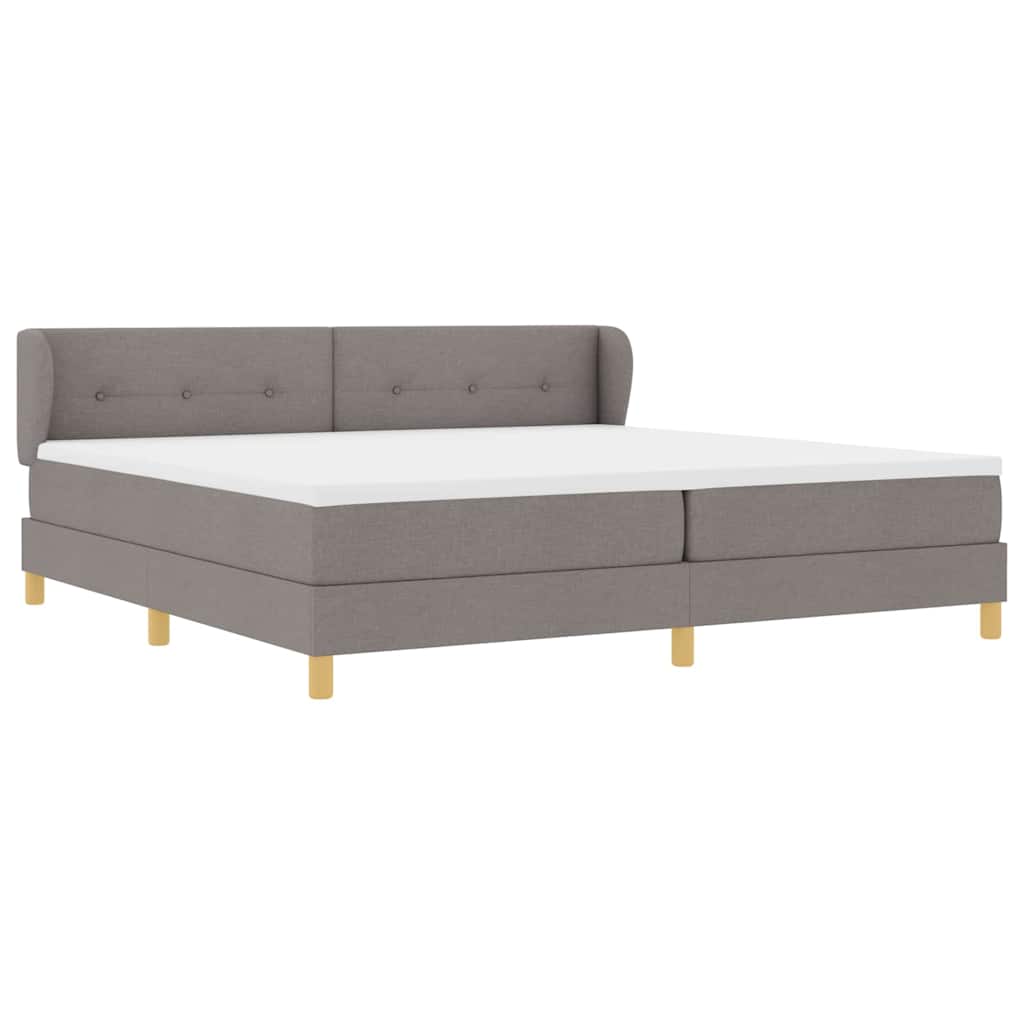Boxspringbett mit Matratze Taupe 200 x 200 cm Stoff
