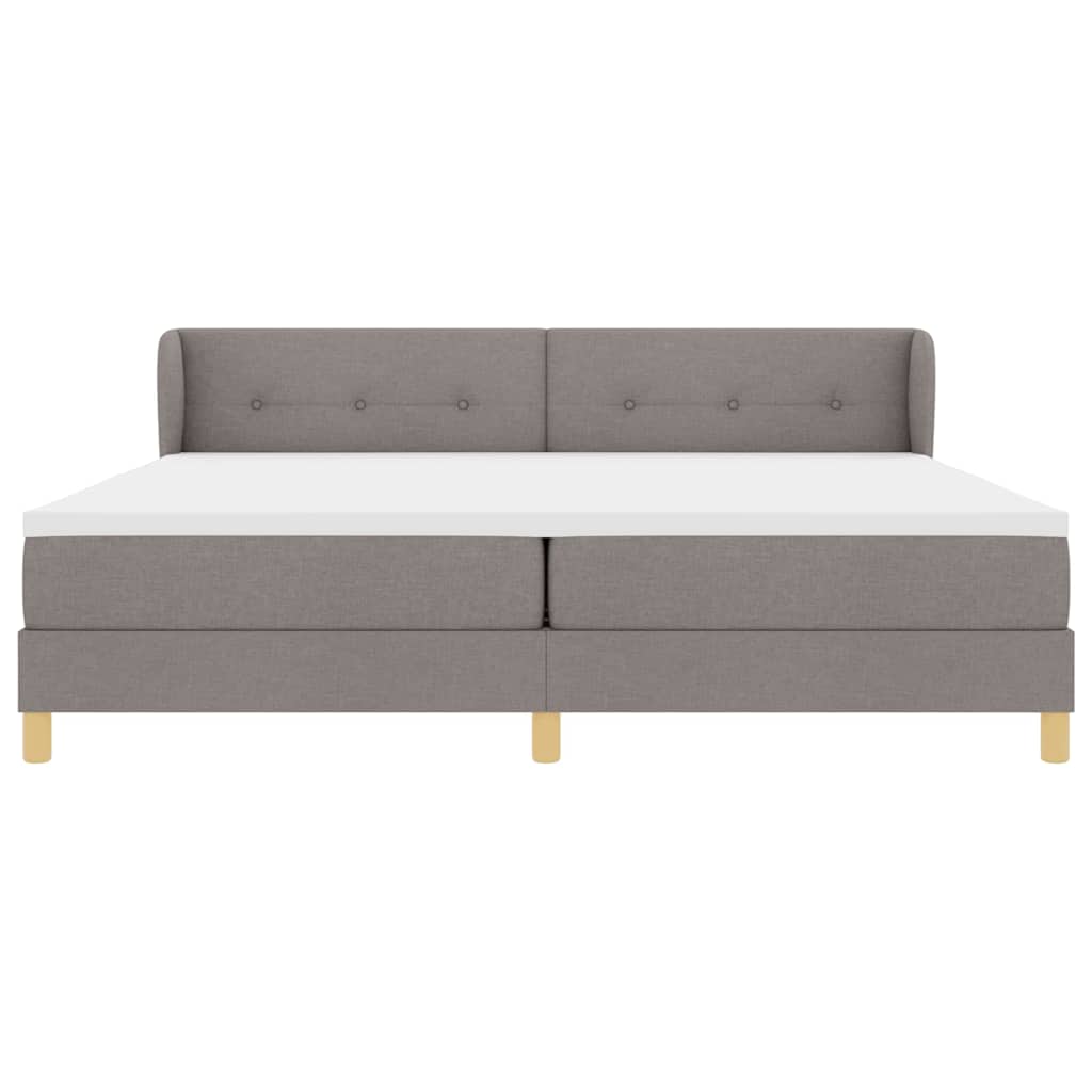 Boxspringbett mit Matratze Taupe 200 x 200 cm Stoff