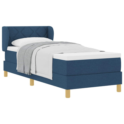 Boxspringbett mit Matratze mit Kopfteil Blau 80 x 200 cm Stoff
