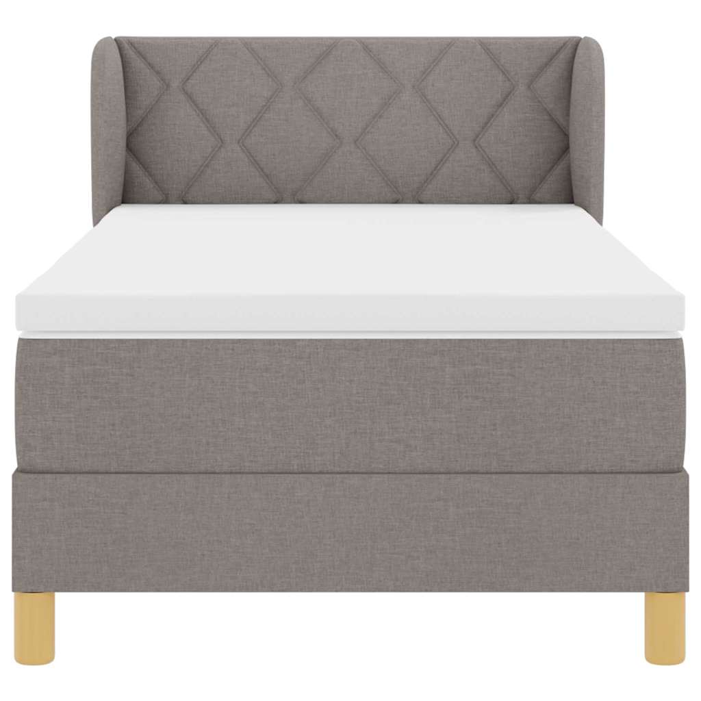 Boxspringbett mit Matratze mit Kopfteil Taupe 90 x 200 cm Stoff