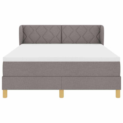 Boxspringbett mit Matratze Taupe 160 x 200 cm Stoff