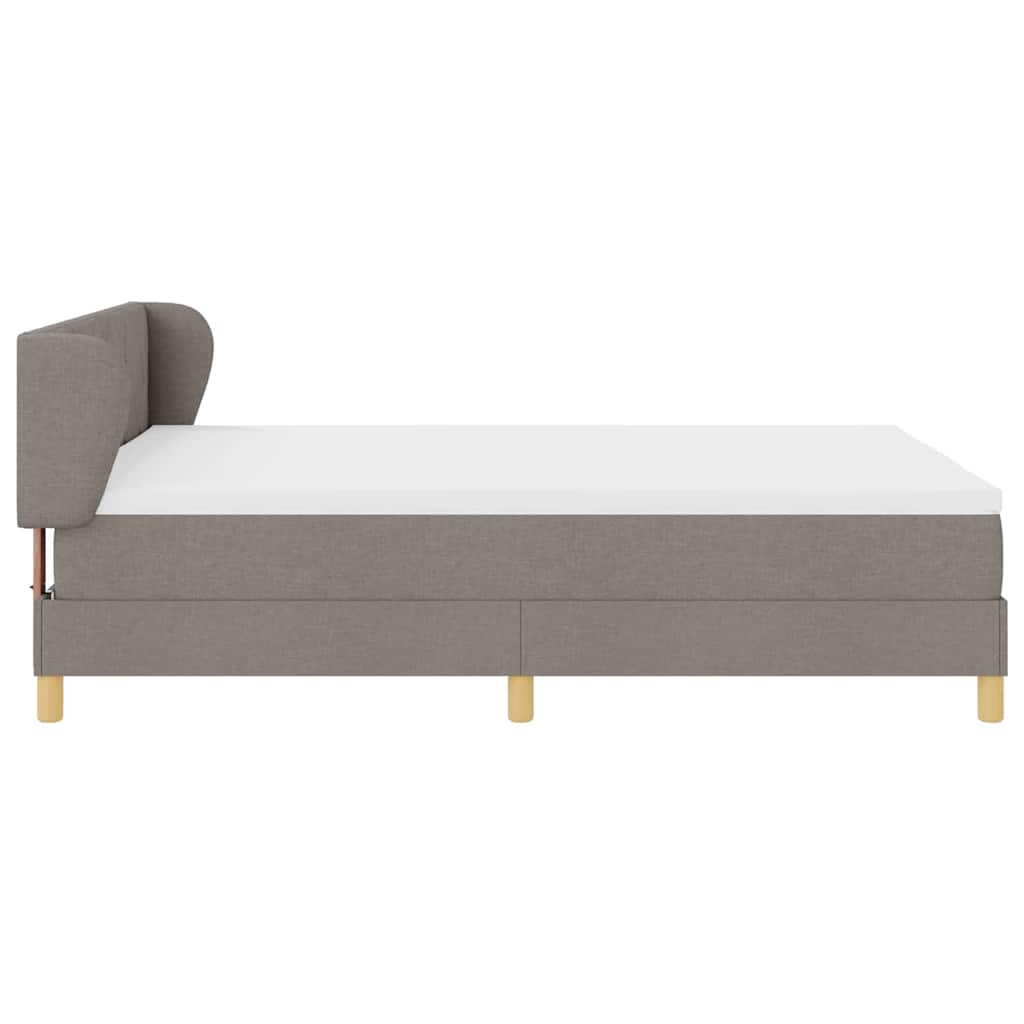 Boxspringbett mit Matratze Taupe 160 x 200 cm Stoff