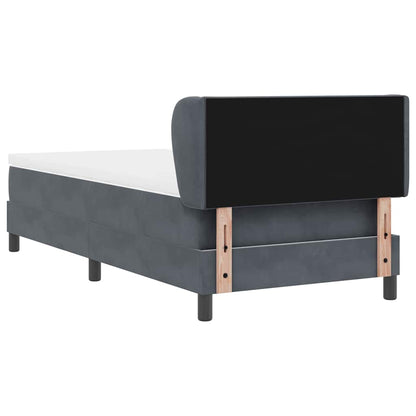 Boxspringbett mit Matratze Dunkelgrau 90 x 200 cm Samt