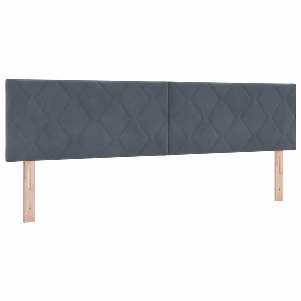 Boxspringbett mit Matratze Dunkelgrau 180 x 200 cm Samt