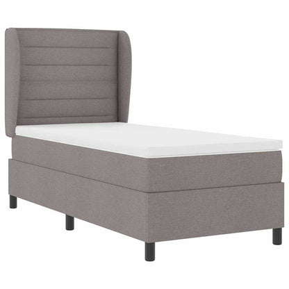 Boxspringbett mit Matratze mit Kopfteil Taupe 80 x 200 cm Stoff